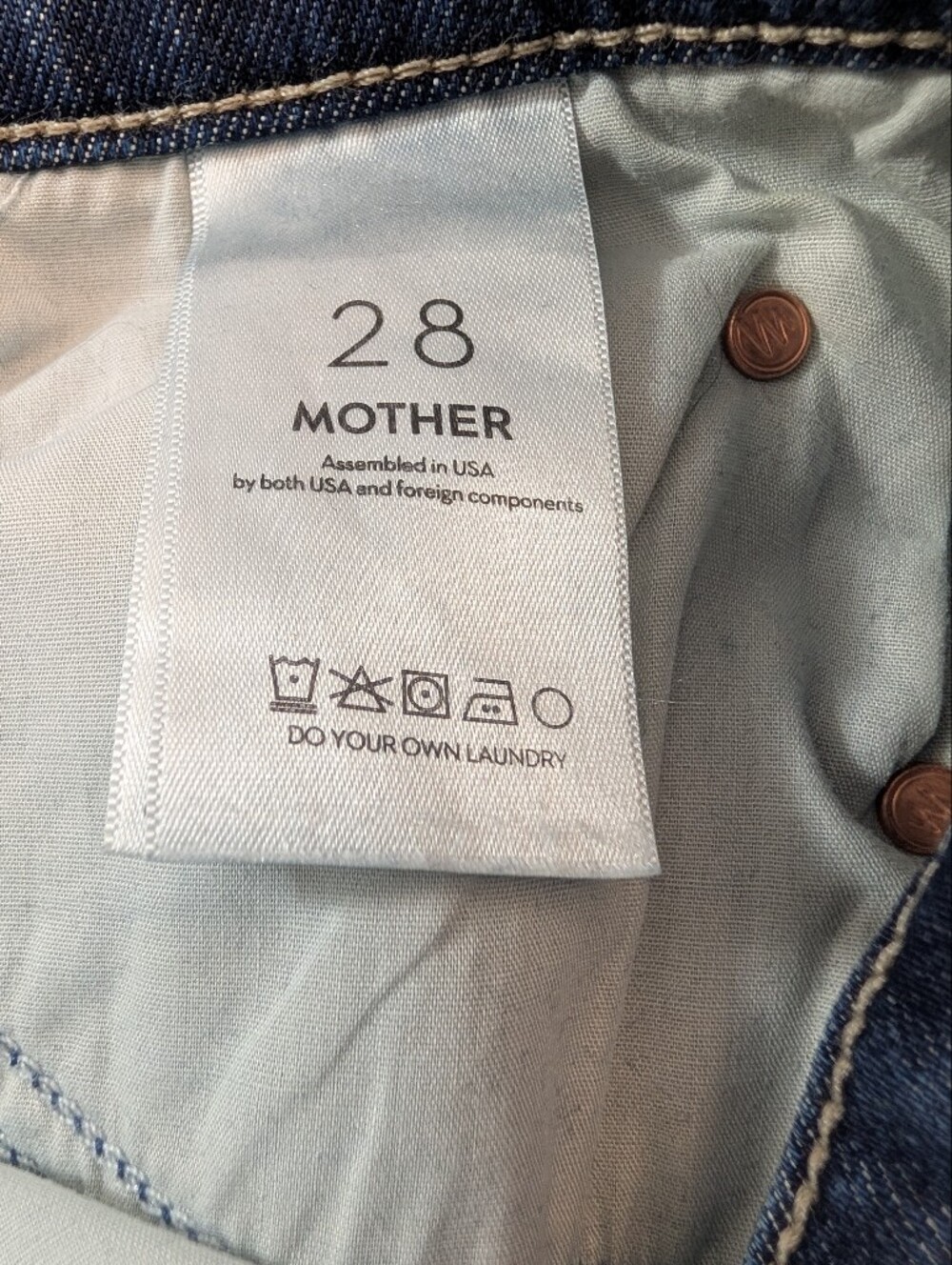 MOTHER The Rascal Skimp In Shine On NWT $248 Mid Rise Straight Leg - Picture 11 of 16
